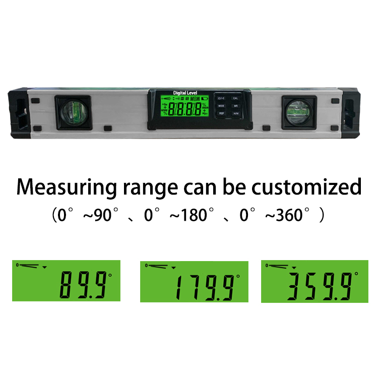 Aluminium Case Electronic Digital Level Backlight LCD display mini spirit level