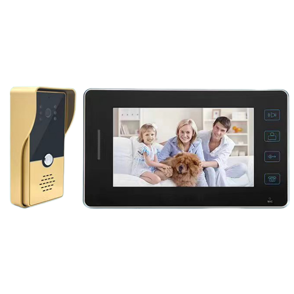 980C+13C facial recognition building visual intercom access control system 7-inch color TFT touch screen