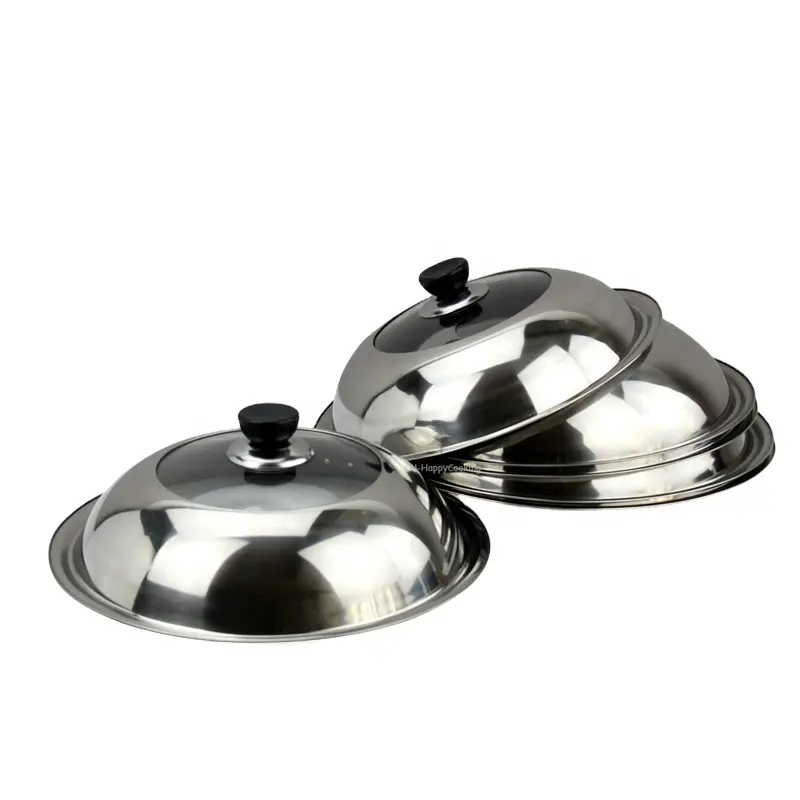 Amazon Hot Selling Items stainless steel dome dish plate food wok pot cover