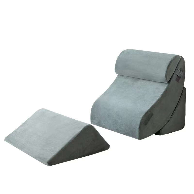 Luxury adjustable pregnancy bed backrest lumbar comfy curve back support wedge foot rest headboard pillow set for pregnant women