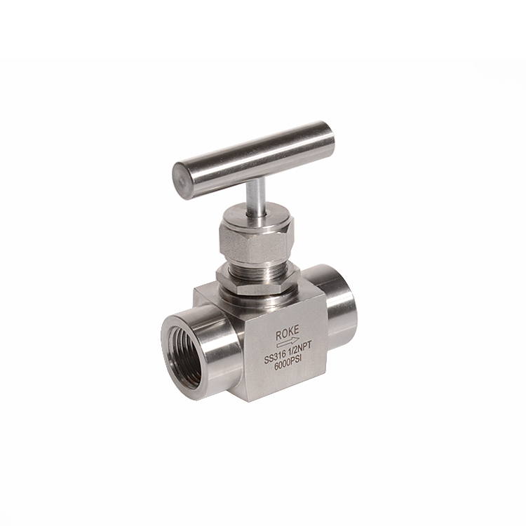 Female 6000psi stainless steel hydraulic needle valves shut off