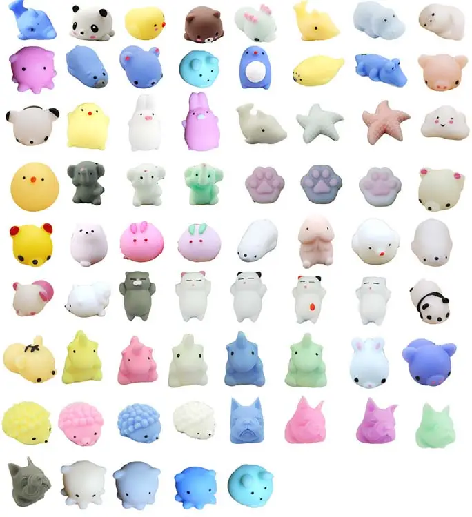 Promotion Kawaii Stress Reliever Mochi Toys Fidget Toy Squeeze Silicone Anti Stress Animal Mochi Toys