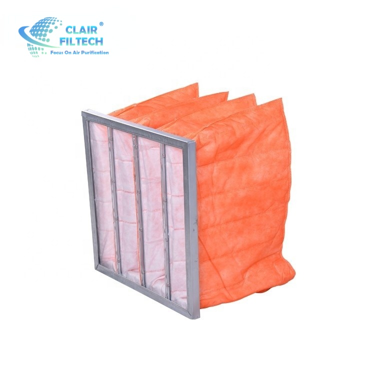 Hot Sale Bag Medium Synthetic Fiber Filter F6 F7 F8 Filter Fiberglass Pocket Air Filter