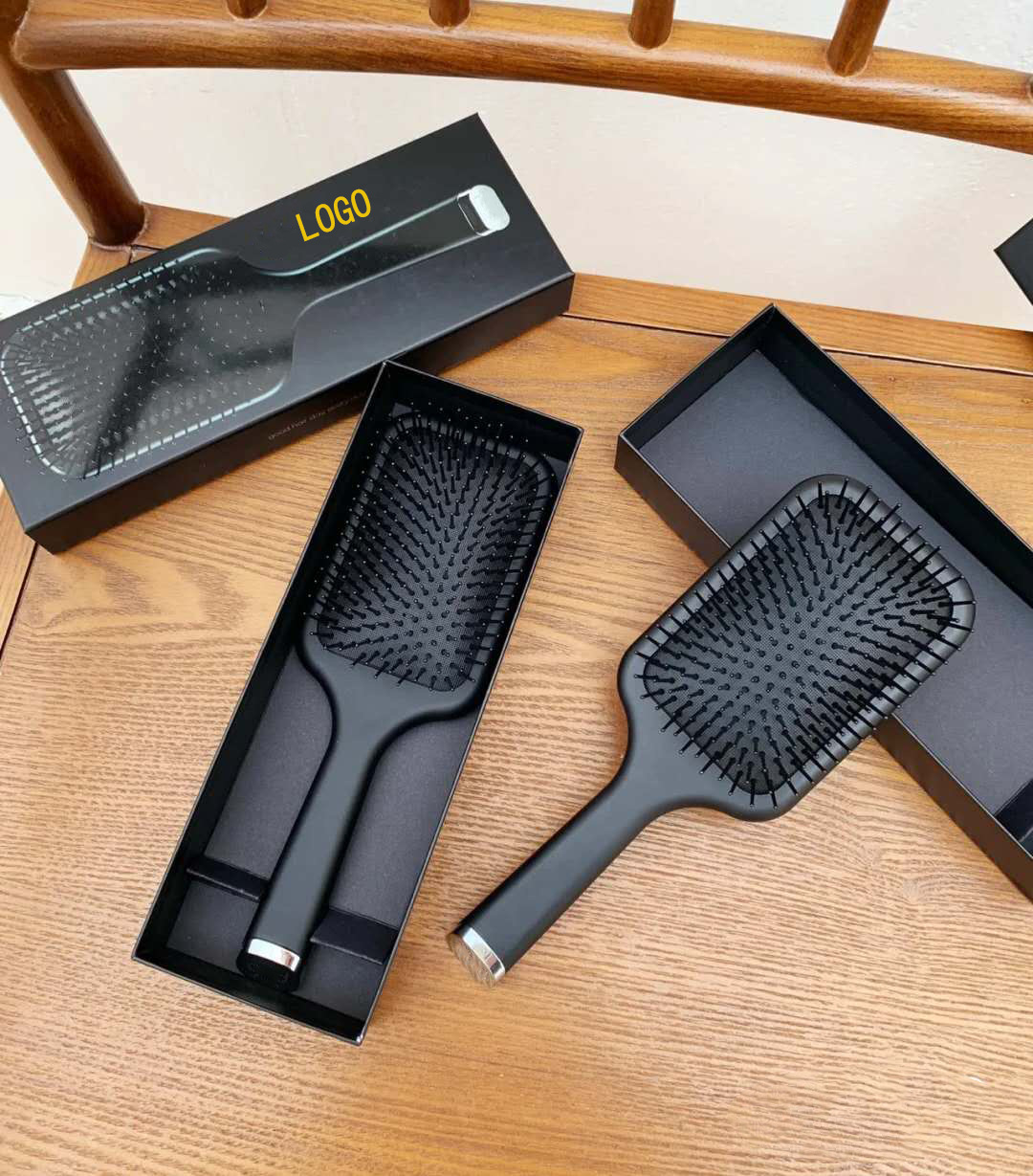 Индивидуальный Логотип Detangler Paddle щетка для волос Большая щетка для наращивания волос ткет и парики