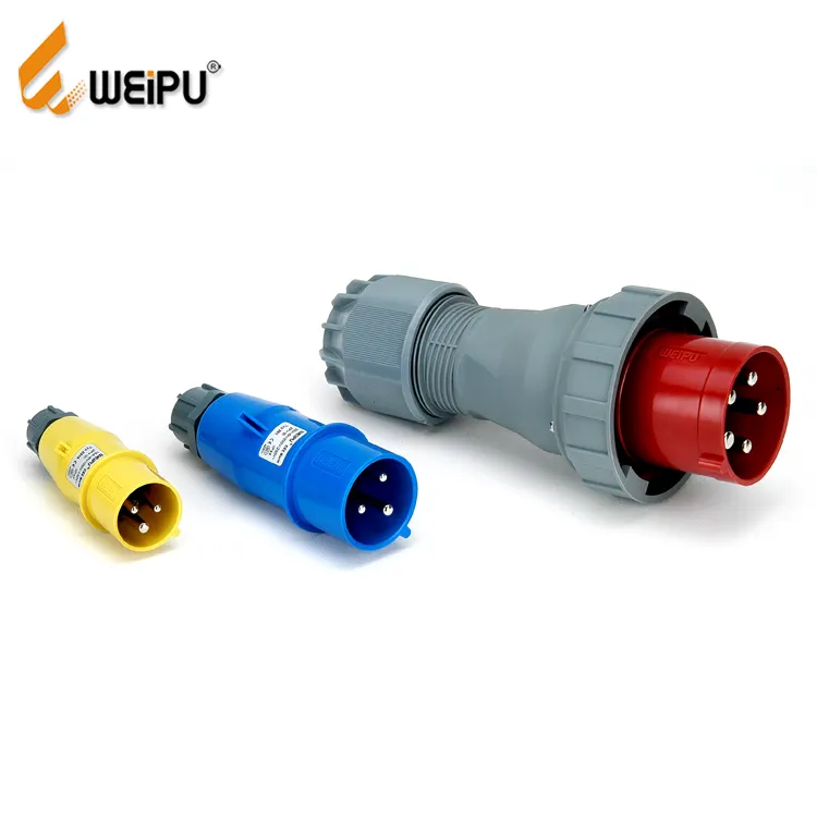 WEIPU TYP231 16A 230V 3-pole CE IP44 industrial Plug electrical plug brass pin