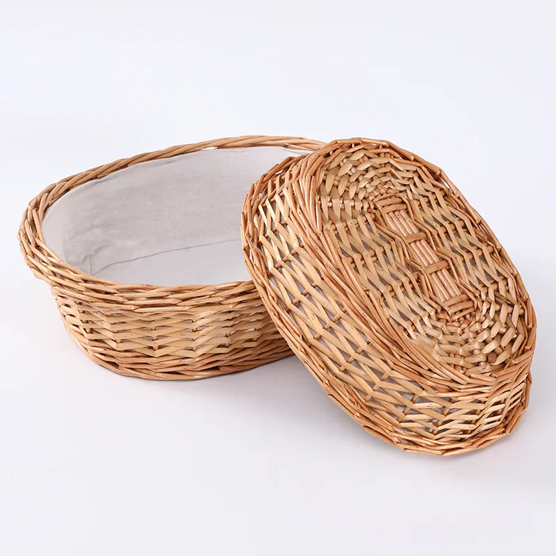 Handle Wicker Basket Hot Selling Zone Stackable Large Wicker Handles Storage With Baskets