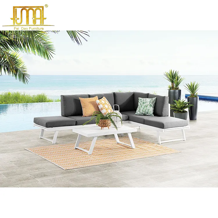 Garden furniture sofa set aluminium outdoor lounge set modern
