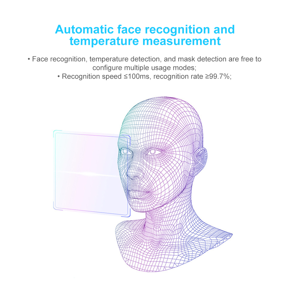 Face Scanner Temperature Device Facial Recognition Wall Mounted Style Access Control Face Recognition System