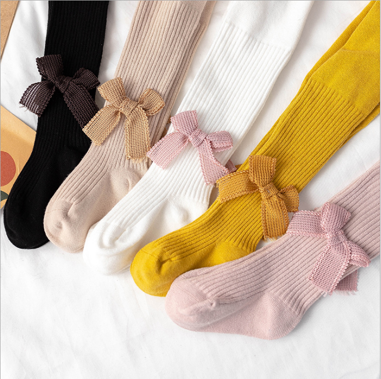 autumn winter new bow baby pantyhose / tights kids pantyhose child