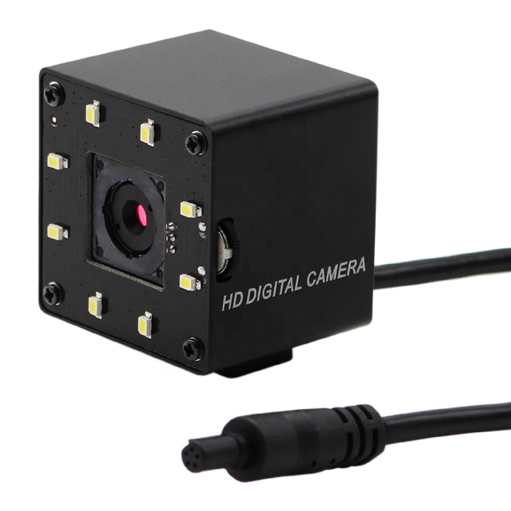 Аудио Веб-камера ELP без искажений 13 МП HD MJPEG CMOS IMX214 Автофокус USB веб-камера с белым светодиодом для дня и ночи