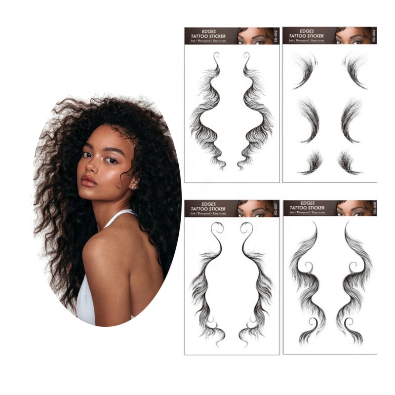 Factory out-let tattoo stickers waterproof temporary baby hair edges tatoo sticker