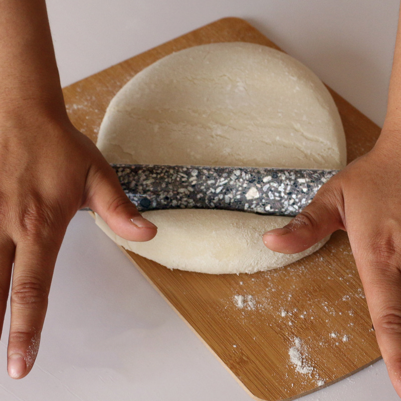 Factory direct multifunctional household DIY cake baking tool embossed natural marble rolling pin