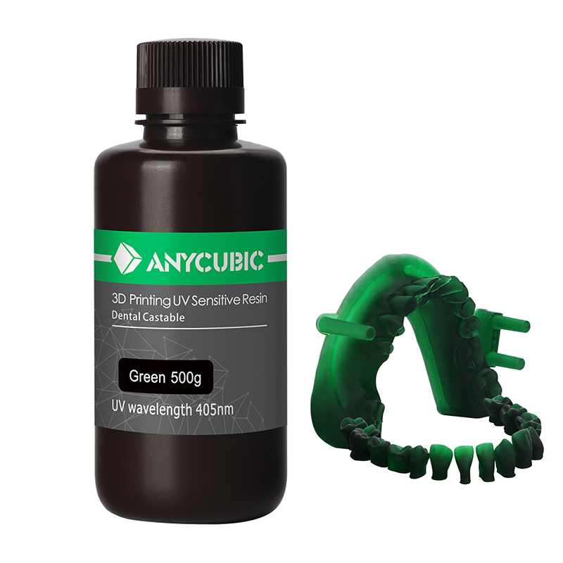 ANYCUBIC высокое качество зубы 3d ЖК sla принтер, стабильный Фоточувствительный жёсткий стоматологический УФ-полимер ювелирные изделия для lcd dlp