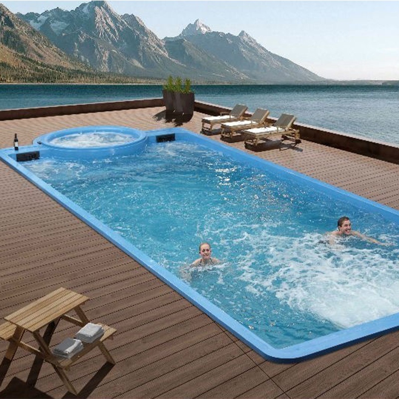 custom factory directly free standing fiberglass swimming pool design Prefab Fiberglass Pool small container fiberglass pool