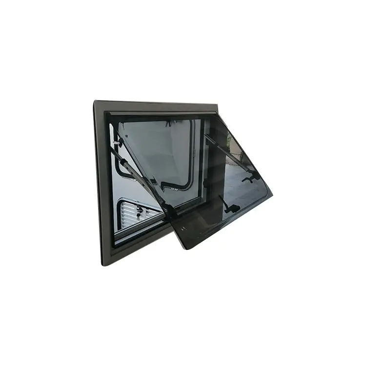 Double Layers Acrylic High Quality Aluminum Alloys Rv Caravan Side Window With Fly Net And Blind