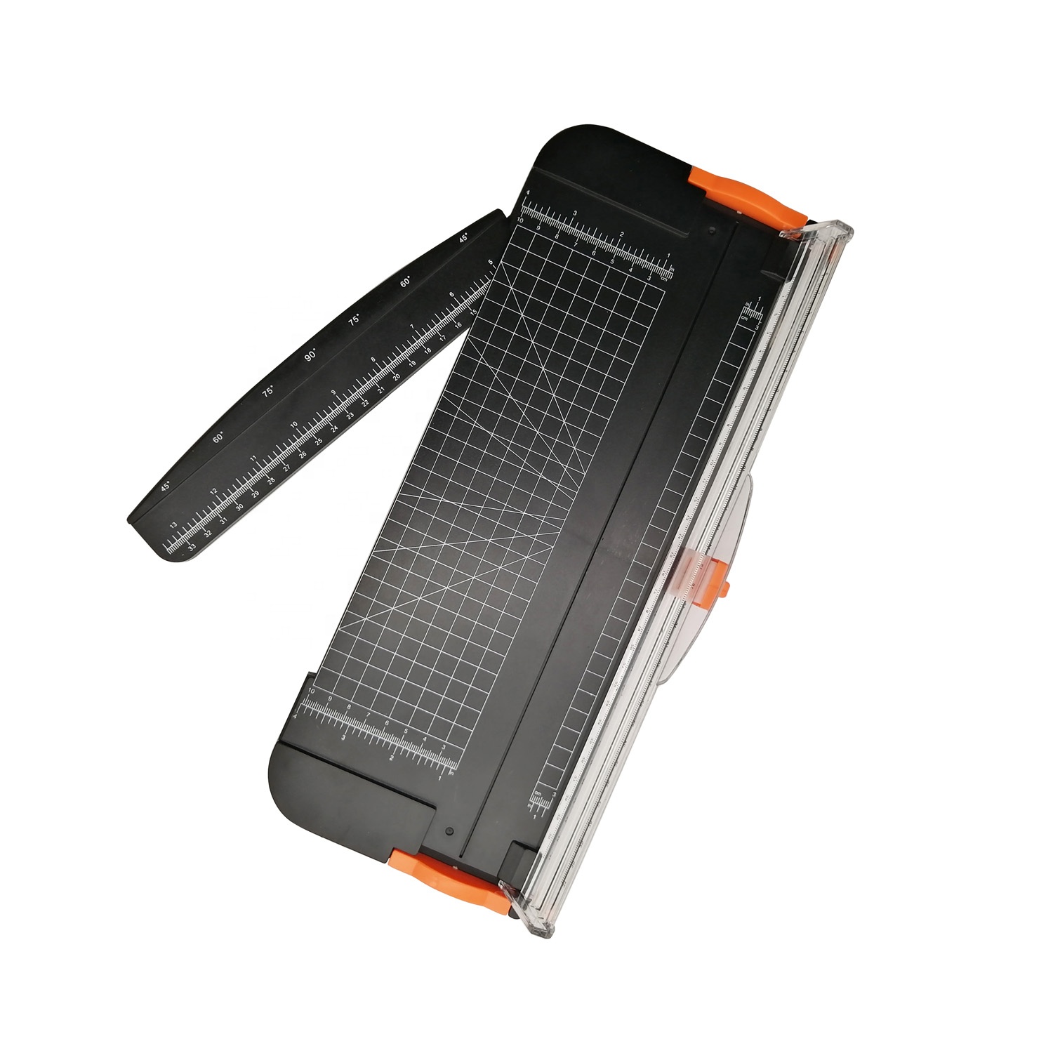 Wholesale new design office desktop manual plastic A4 size paper cutter trimmer with pull out ruler