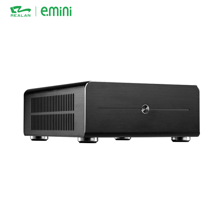 Тонкий мини Itx алюминиевый небольшой компьютер горизонтальный Настольный ПК корпус