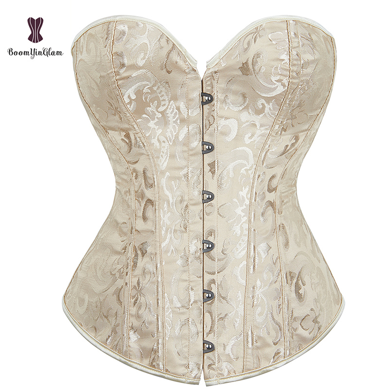 2022 New Arrival Plus Size XS To XXXXXXL Vintage Strapless Jacquard Korsett Body Shaper Sexy Corset Woman With 12 Elastic Bones