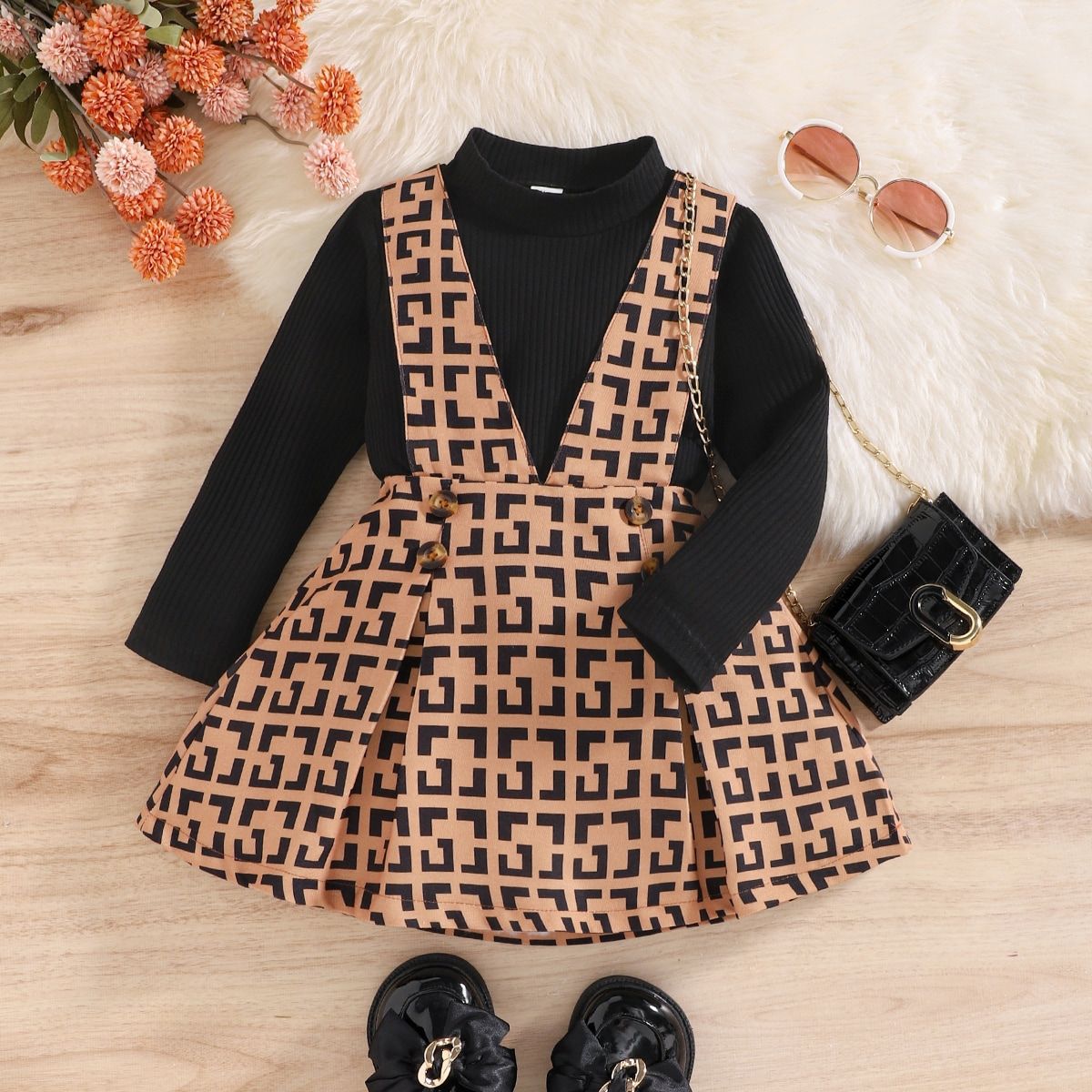 European Style Fashion Ball girls birthday dresses Cotton top+vest dress child girl party children's clothing for 6Y