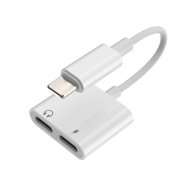 4 in 1 Dual Light-ning Adapter For Apple Headphone Adapter Aux Cable Audio Splitter For iPhone Aux Adapter