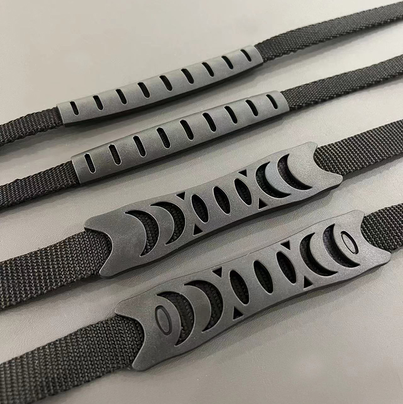 Manufacturers sales of customized luggage accessories handle weaving handle black plastic handle luggage single hole hand arm