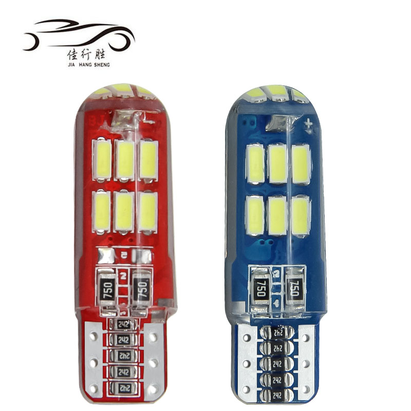 T10 Led Bulb 168 192 164 W5W 3014 15SMD Lamp 12V White Red Blue License Plate Door Interior Indicator Light for Cars