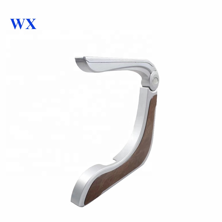 Brown Peach Wood Aluminum Alloy Foldable Bus Secure Handle For Yutong/Golden Dragon/Daewoo