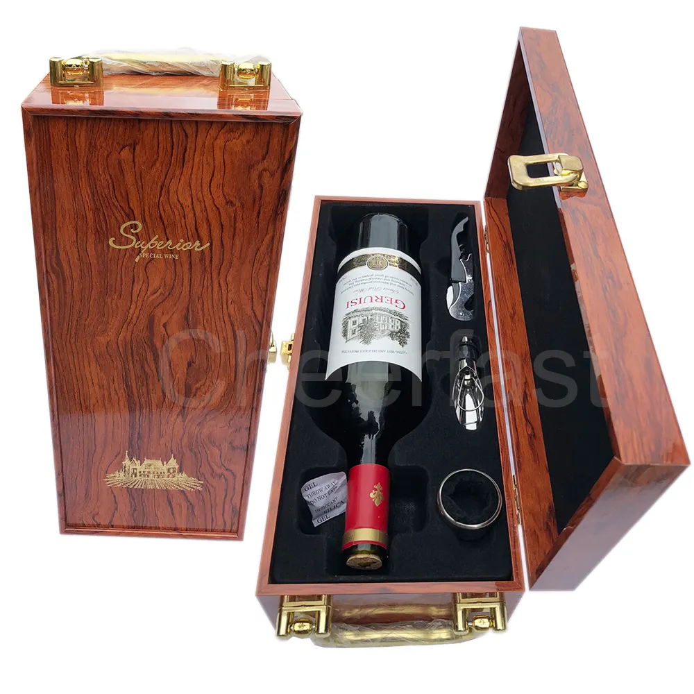 Excellent Whiskey Wooden Bottle Single Wine Box