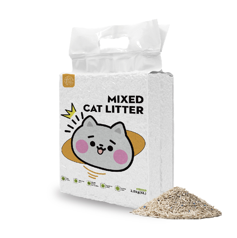 lahvo pet 2.5kg Mixed cat litter Mixed tofu bentonite cat litter 3 In 1 Mixed Cat Litter 10l