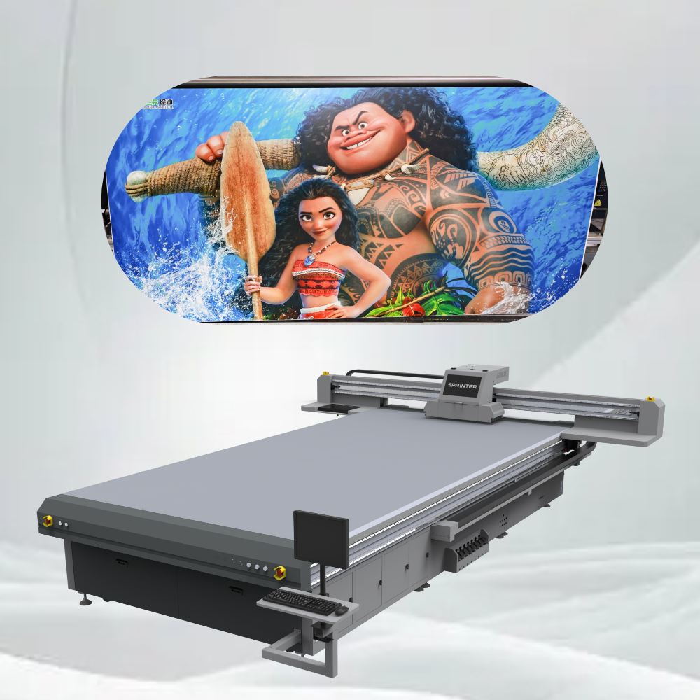 SPRINTER TC-F2548 2.5*4.8m uv flatbed printer digital industrial printer large format glass printer for glass printing industry