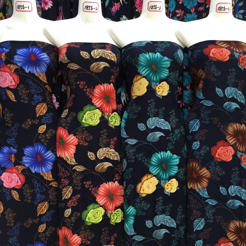 Henry Textile Fabric for Dress Floral Pattern Woven Viscose Fashion Rayon Printed 100% Printed Rayon Crepe 30s Challis Shirt
