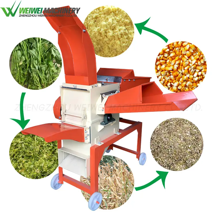 Weiwei 9ZF400-30 Grass crusher hay chopping straw crusher feed hammer mill grain grinder for animal feed