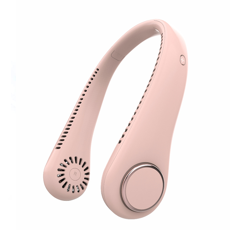 2021 amazon hot selling portable bladeless mini usb neck fan for home / promotion gift