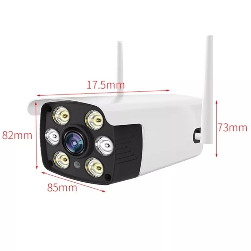 3 Мп HD двойной свет WIFI 6pcs Светодиодная цилиндрическая камера ночного видения Wi-Fi беспроводная передача внутренняя и наружная камера водонепроницаемая V380 Pro