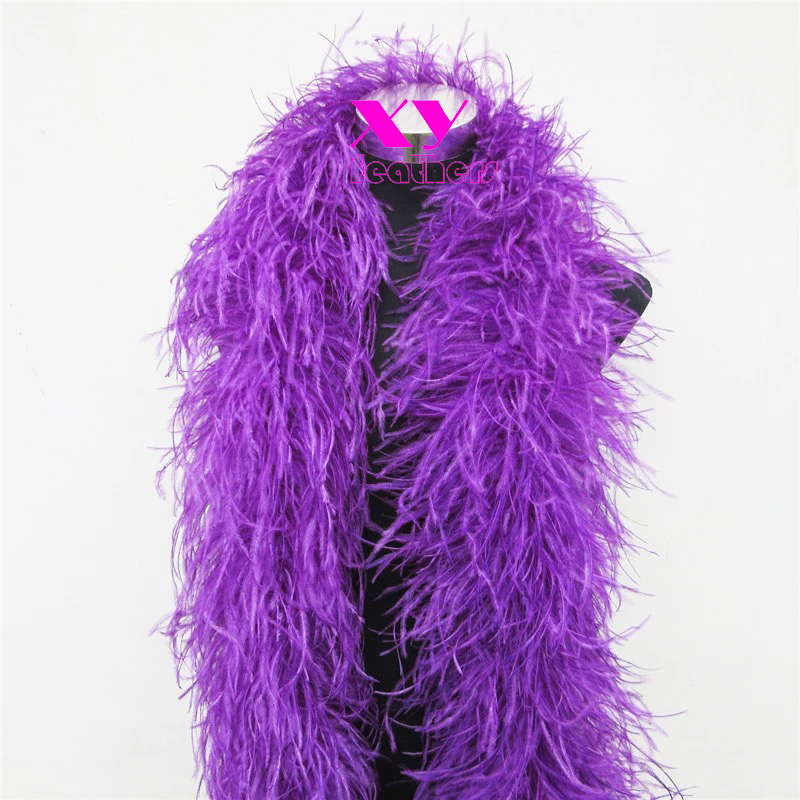 2meter 4ply black white Ostrich feather boa Wholesale colorful Natural Ostrich Feather Boa for women lady scarf or Decoration