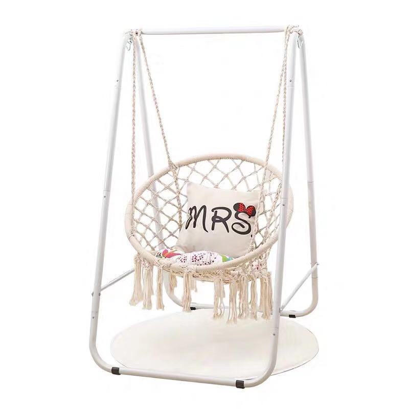 2020 new design hot selling chair tassel hotel hanging basket lazy swing living room hanging basket
