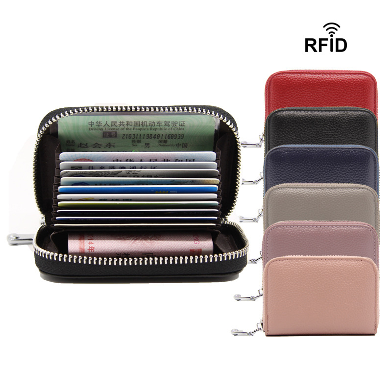 MGL001 горячая Распродажа RFID многофункциональный высококачественный кошелек для кредитных карт из натуральной кожи держатель для карт кошелек на молнии для женщин