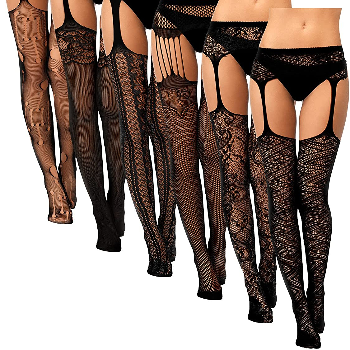 XY-1278Women Колготки чулок колготки в сеточку, Чулки с эластичным бортом, колготки