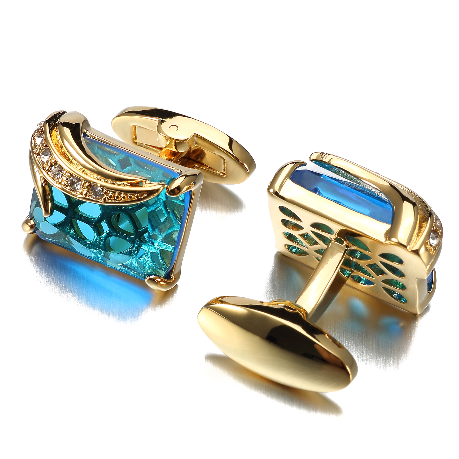 Мужские ювелирные изделия OB Jewelry, ювелирные изделия из латуни и металла с кристаллами, модные запонки, оптовая цена для мужской рубашки