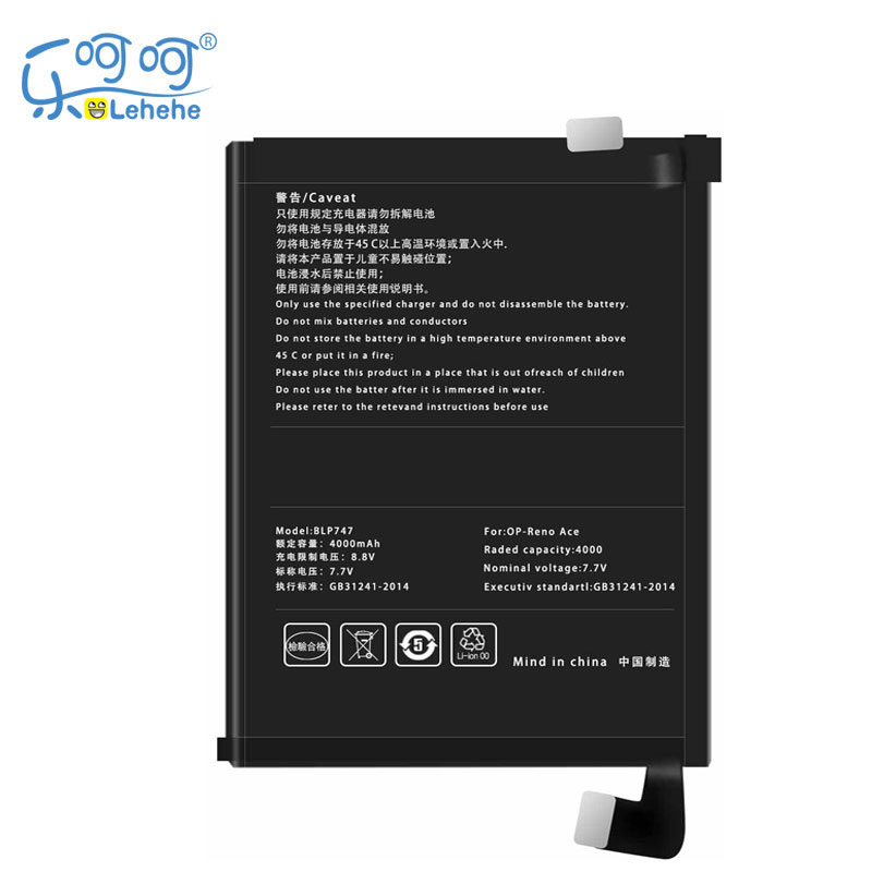 Original BLP747 Battery for OPPO Reno Ace 4000mAh Smartphone Replacement Batteries LEHEHE Brand