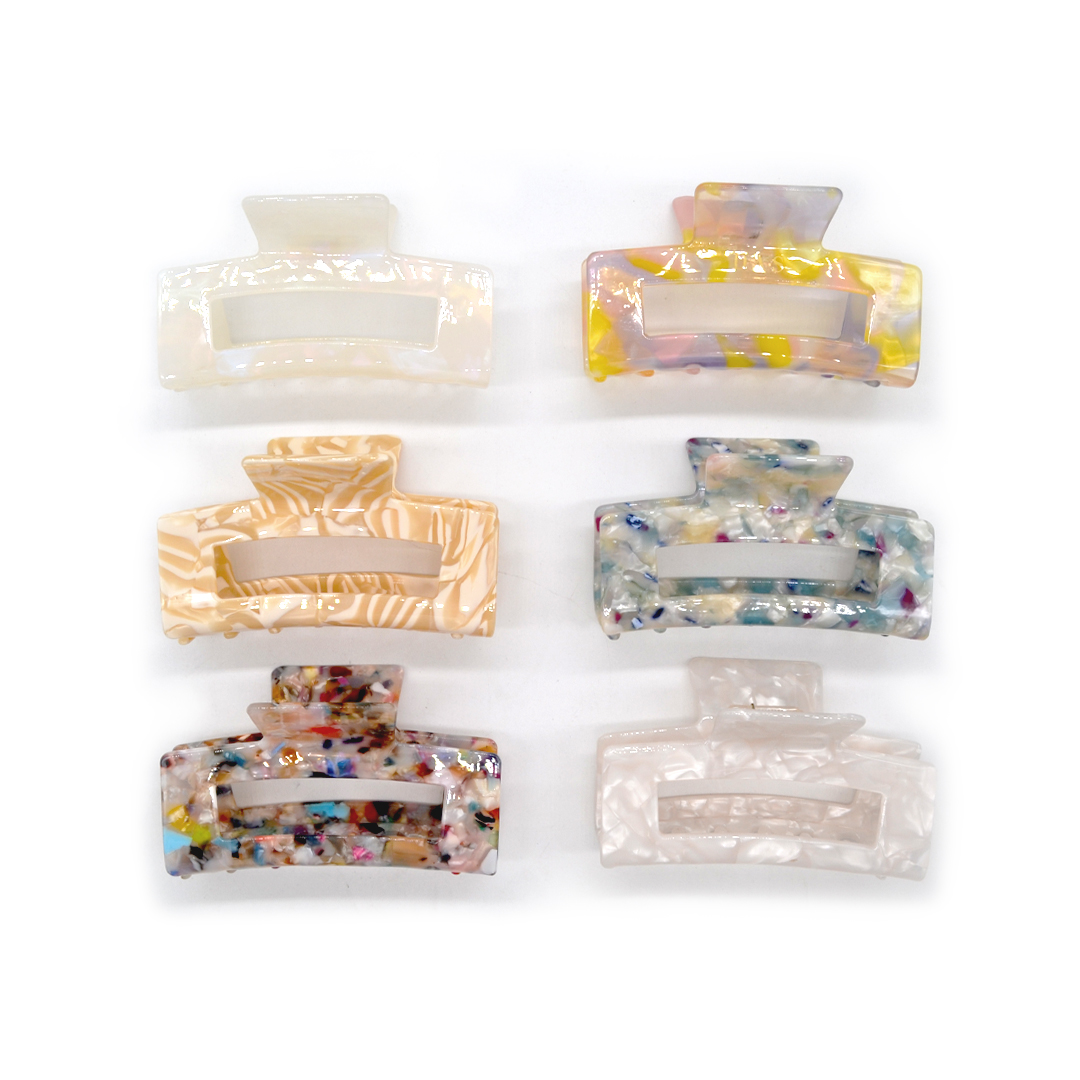 Factory Price Fancy Style French Fashion Large Hair Claw Clips for Women Accessories Acetate Hair Claw Clips