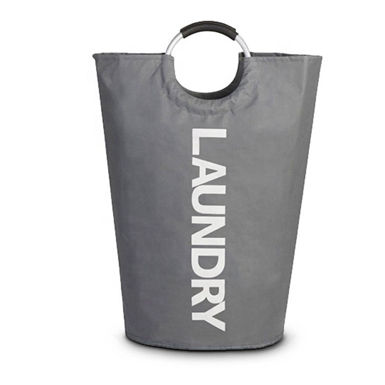82L Large Double Layer Water-resitant Oxford Fabric Foldable Clothes Bag Folding Washing Bin Collapsible Laundry Basket