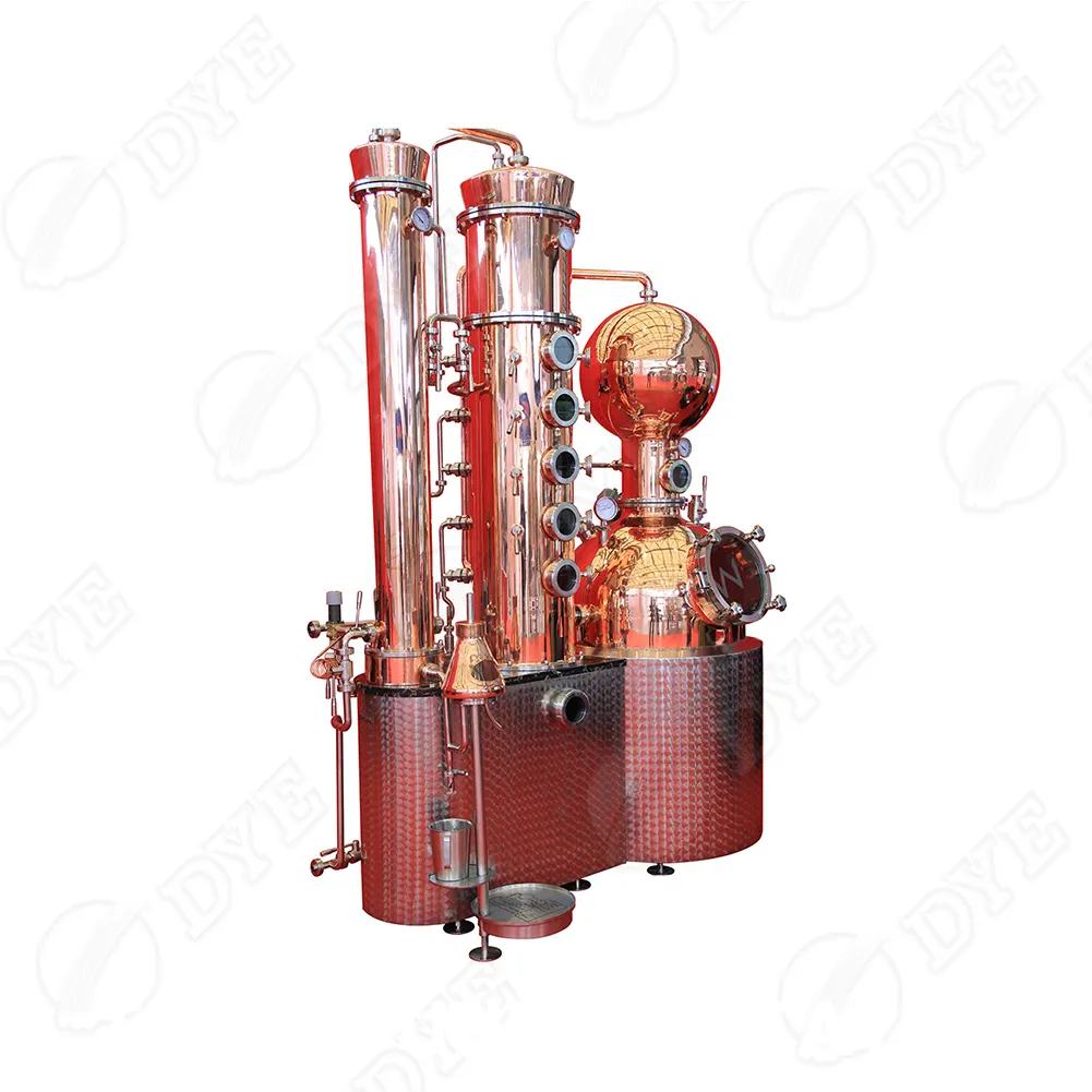 DYE Copper Pot Still Distillation Equipment 96% alcohol distiller