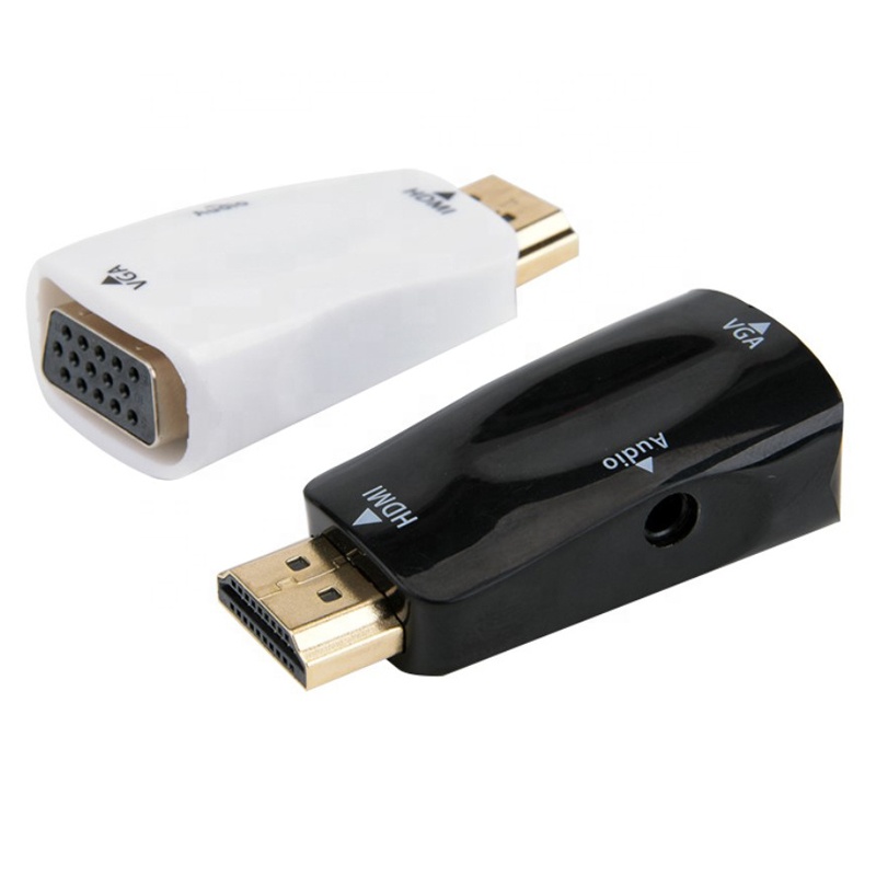 HOT 1080P Male to Female Converter+Audio Input Data PC to TV converter from VGA to HDMI Adapter adaptor