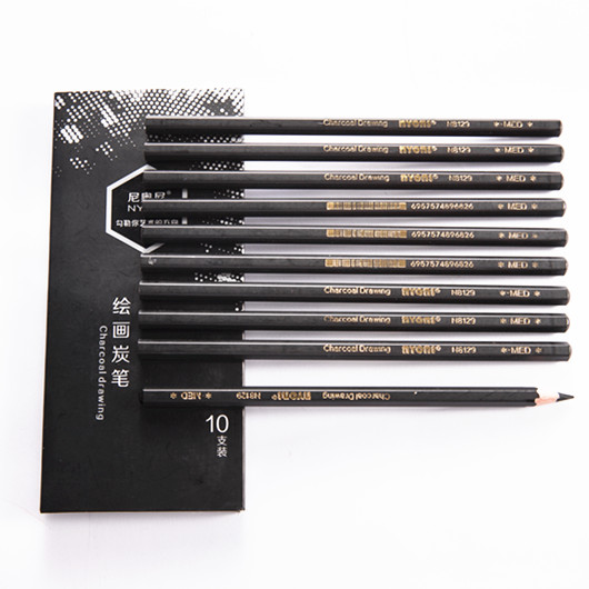 Nyoni N8129 Artist Charcoal Pencil Sketching General Charcoal Pencil Drawing Set hexagon pencil set