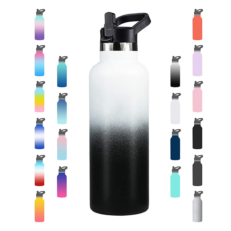 21oz Sublimation Reusable Custom Logo Stainless Steel Double Wall Insulated Water Bottle Flask with Handle Lid