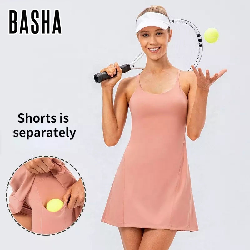 Комплект одежды BASHAsports из 2 предметов для тренировок, йоги, тенниса, Женский костюм для фитнеса, гольфа, шорты 3,5 дюйма, костюмы, одежда для активного отдыха