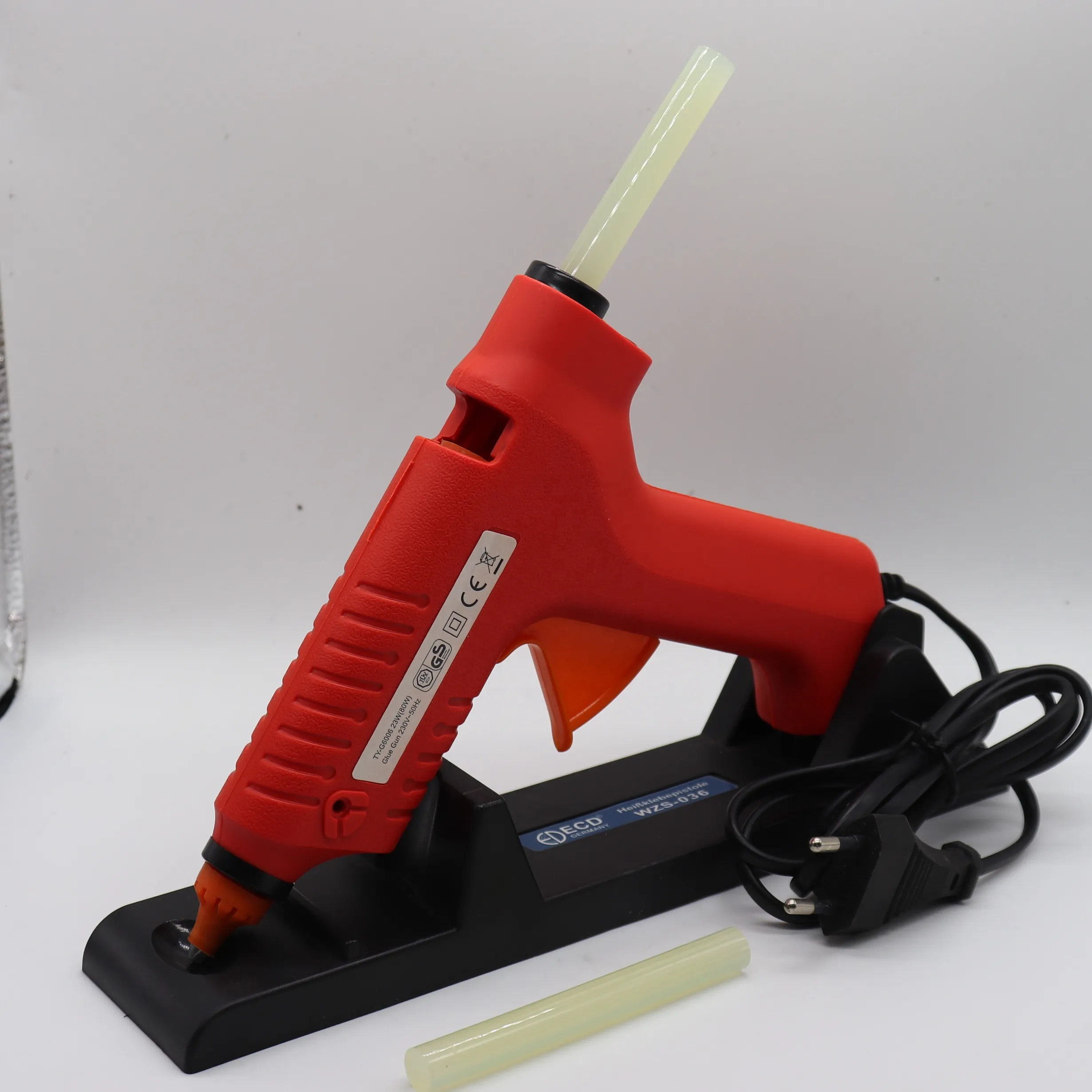 Hot sale 220V 80W manual Corded rechargeable glue gun for DIY Small Craft with CE  GS UL Certification