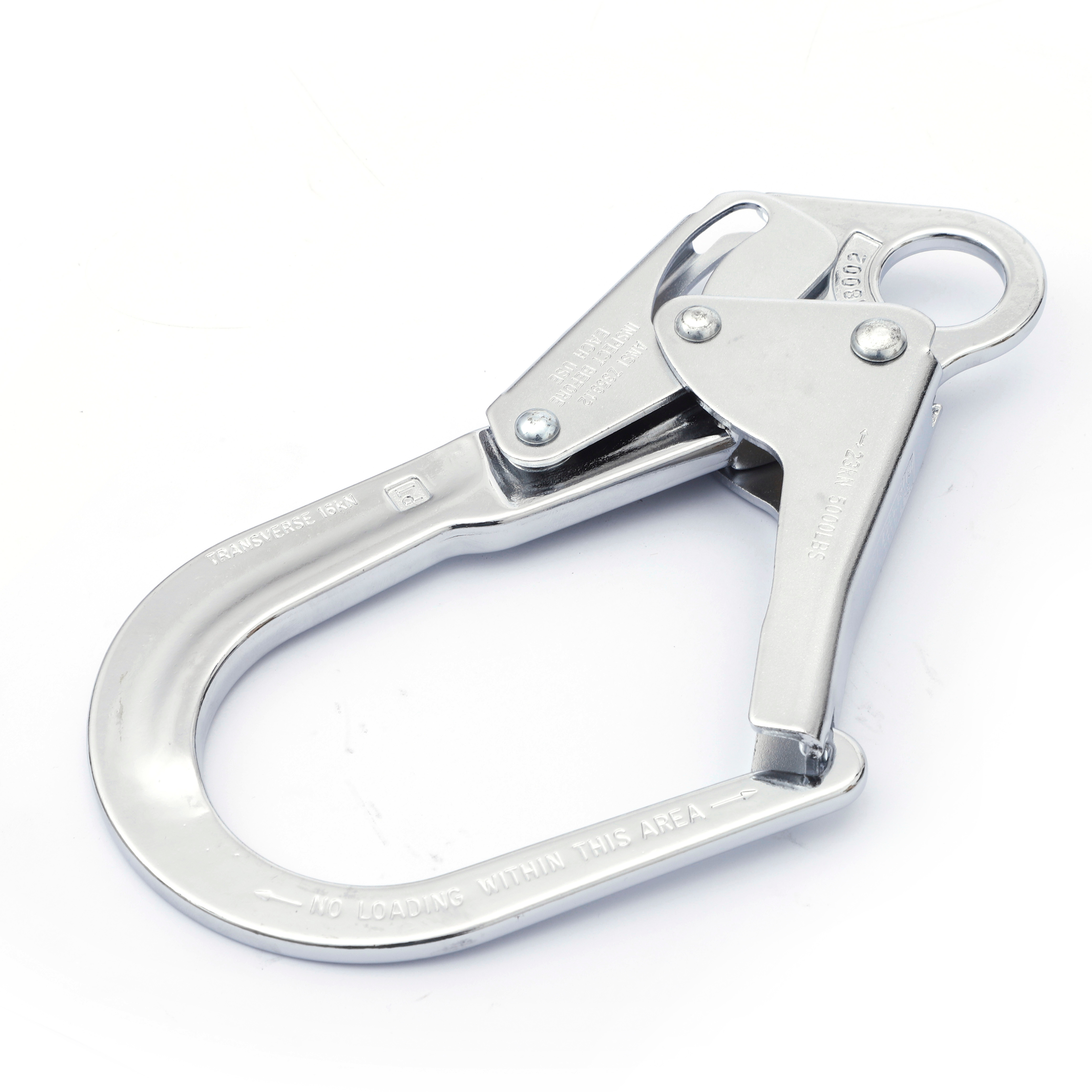 Wholesale custom 18002 OEM carabiner with auto lock safety large steel scaffolding hook for protection working at heights