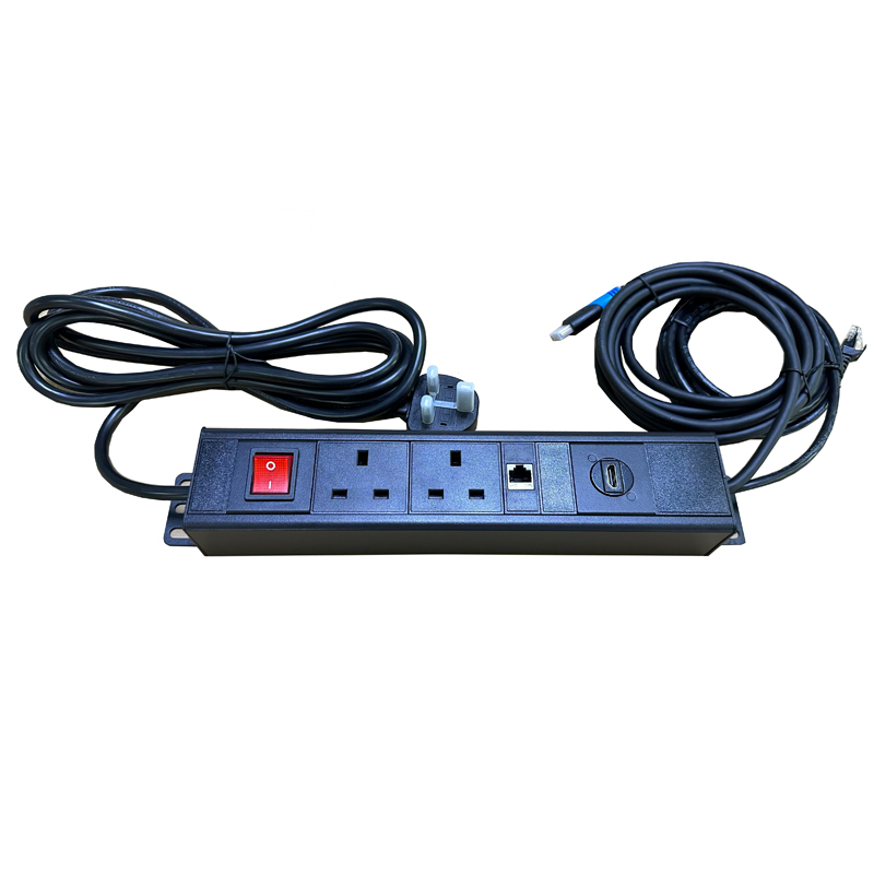 OEM Подборка PDU под заказ PDU power twin USB charge A + C HMDI cat6 Защита от загрузки 3 м кабель Великобритания штекер